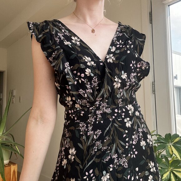 Floral Faux Wrap Dress - Picture 2 of 3